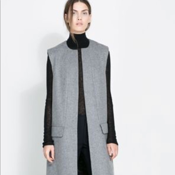 Zara Jackets & Coats Zara Long Vest Poshmark